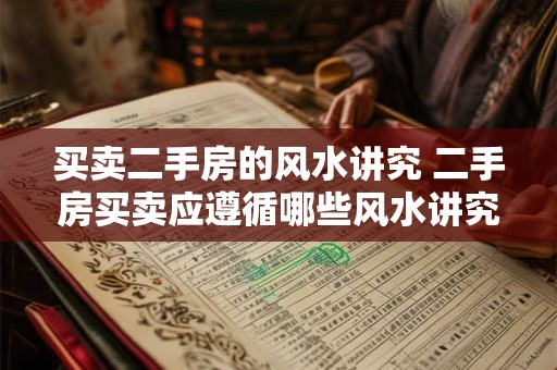 买卖二手房的风水讲究 二手房买卖应遵循哪些风水讲究 买卖二手房的风水讲究 二手房买卖应遵循哪些风水讲究