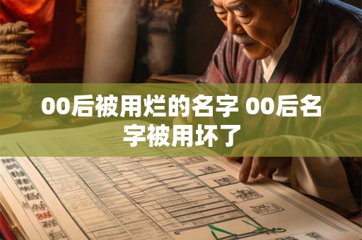 00后被用烂的名字 00后名字被用坏了