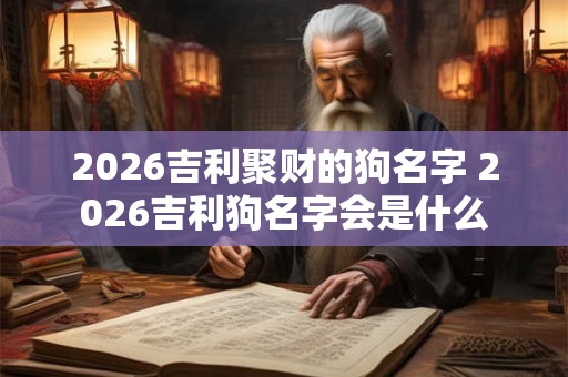 2026吉利聚财的狗名字 2026吉利狗名字会是什么