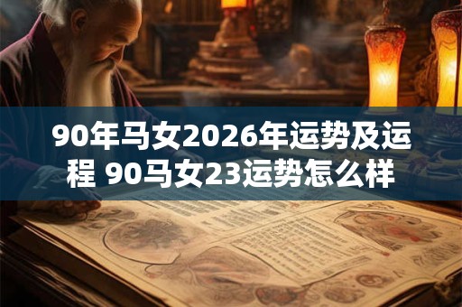 90年马女2026年运势及运程 90马女23运势怎么样