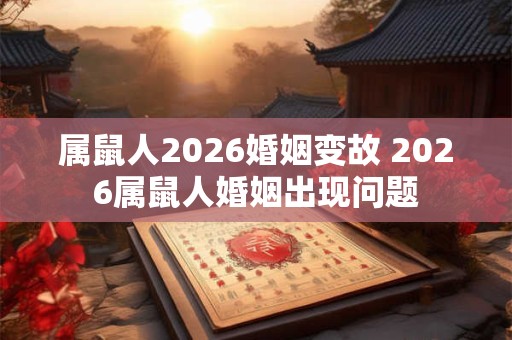 属鼠人2026婚姻变故 2026属鼠人婚姻出现问题 属鼠人2026婚姻变故 2026属鼠人婚姻出现问题