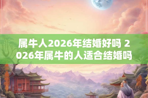属牛人2026年结婚好吗 2026年属牛的人适合结婚吗