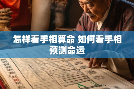 怎样看手相算命 如何看手相预测命运