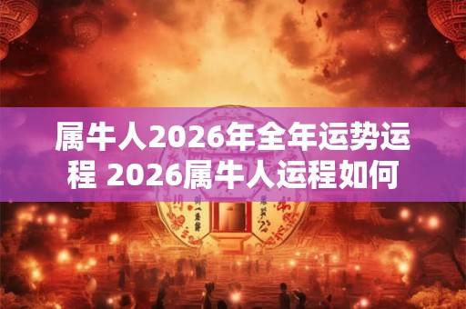属牛人2026年全年运势运程 2026属牛人运程如何 属牛人2026年全年运势运程 2026属牛人运程如何