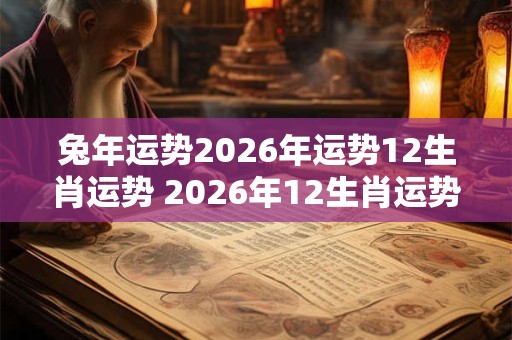 兔年运势2026年运势12生肖运势 2026年12生肖运势如何 兔年运势2026年运势12生肖运势 2026年12生肖运势如何