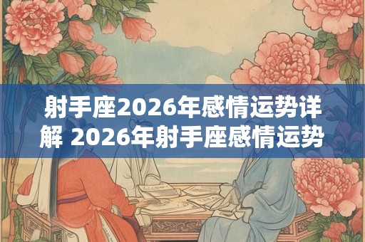 射手座2026年感情运势详解 2026年射手座感情运势如何 射手座2026年感情运势详解 2026年射手座感情运势如何