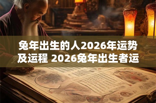 兔年出生的人2026年运势及运程 2026兔年出生者运势如何 兔年出生的人2026年运势及运程 2026兔年出生者运势如何
