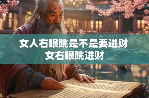 女人右眼跳是不是要进财 女右眼跳进财 女人右眼跳是不是要进财 女右眼跳进财