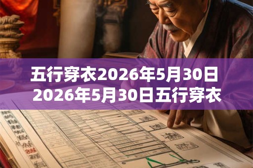 五行穿衣2026年5月30日 2026年5月30日五行穿衣怎么选 五行穿衣2026年5月30日 2026年5月30日五行穿衣怎么选