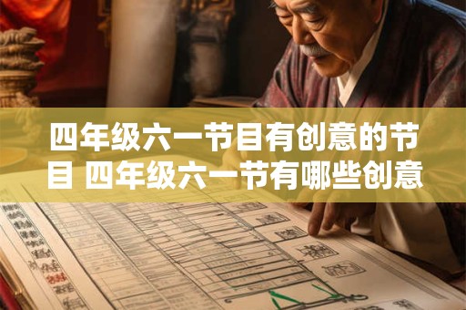 四年级六一节目有创意的节目 四年级六一节有哪些创意节目