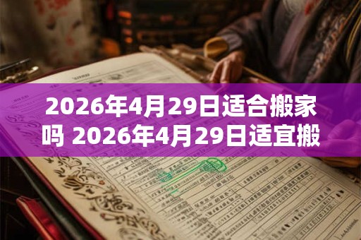 2026年4月29日适合搬家吗 2026年4月29日适宜搬家吗
