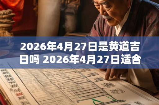 2026年4月27日是黄道吉日吗 2026年4月27日适合开工吗 2026年4月27日是黄道吉日吗 2026年4月27日适合开工吗
