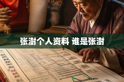 张澍个人资料 谁是张澍