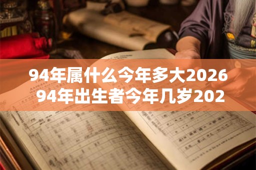 94年属什么今年多大2026 94年出生者今年几岁2026岁数是