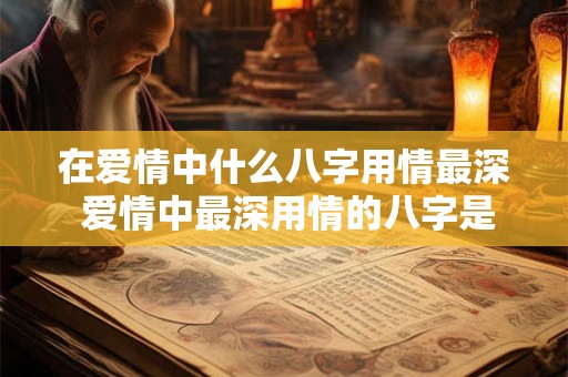 在爱情中什么八字用情最深 爱情中最深用情的八字是什么