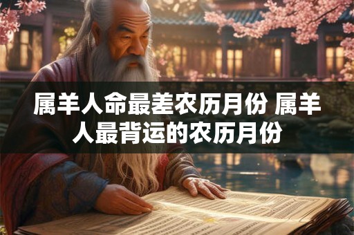 属羊人命最差农历月份 属羊人最背运的农历月份