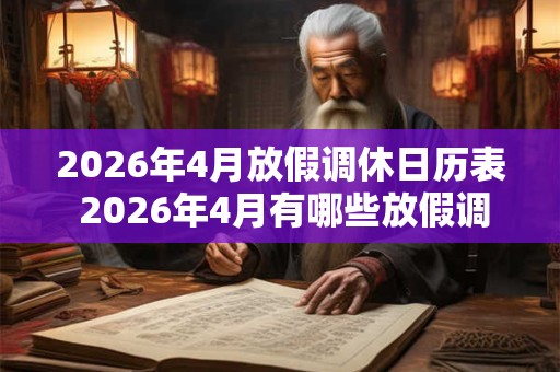 2026年4月放假调休日历表 2026年4月有哪些放假调休日 2026年4月放假调休日历表 2026年4月有哪些放假调休日