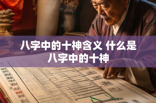八字中的十神含义 什么是八字中的十神