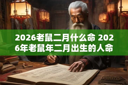 2026老鼠二月什么命 2026年老鼠年二月出生的人命运如何 2026老鼠二月什么命 2026年老鼠年二月出生的人命运如何