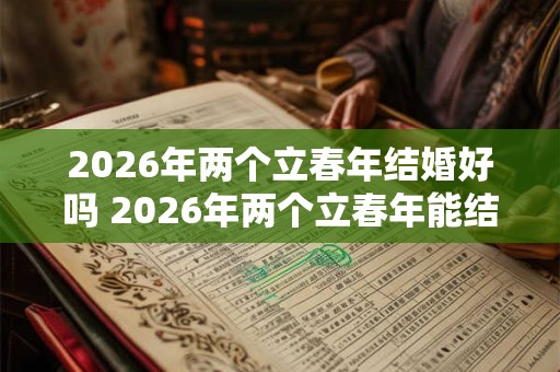 2026年两个立春年结婚好吗 2026年两个立春年能结婚