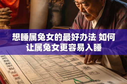 想睡属兔女的最好办法 如何让属兔女更容易入睡