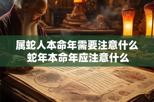 属蛇人本命年需要注意什么 蛇年本命年应注意什么