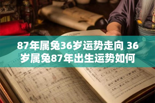 87年属兔36岁运势走向 36岁属兔87年出生运势如何