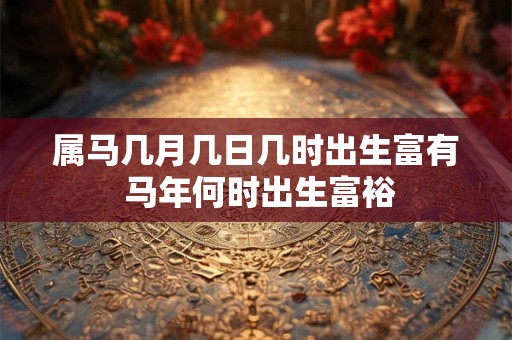 属马几月几日几时出生富有 马年何时出生富裕