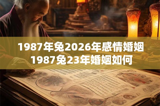 1987年兔2026年感情婚姻 1987兔23年婚姻如何