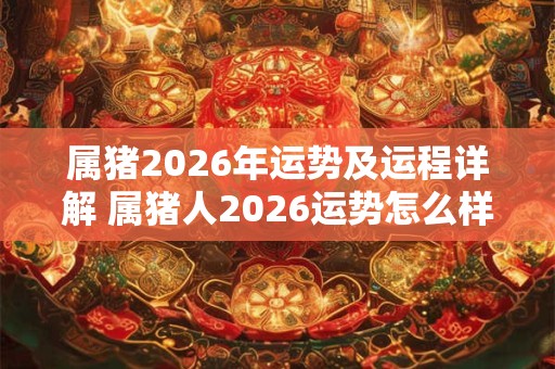 属猪2026年运势及运程详解 属猪人2026运势怎么样 属猪2026年运势及运程详解 属猪人2026运势怎么样
