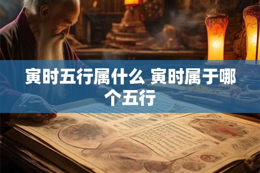 寅时五行属什么 寅时属于哪个五行