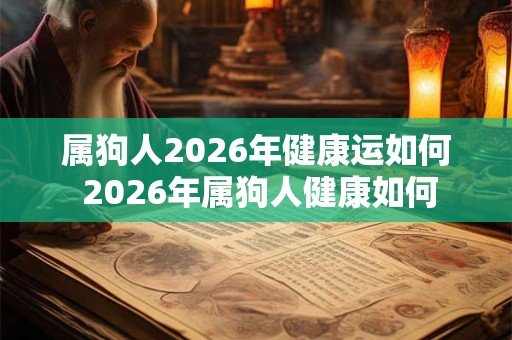 属狗人2026年健康运如何 2026年属狗人健康如何