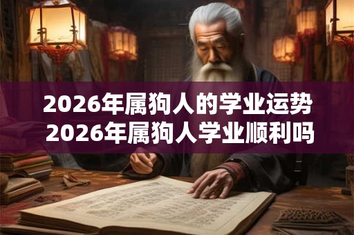 2026年属狗人的学业运势 2026年属狗人学业顺利吗