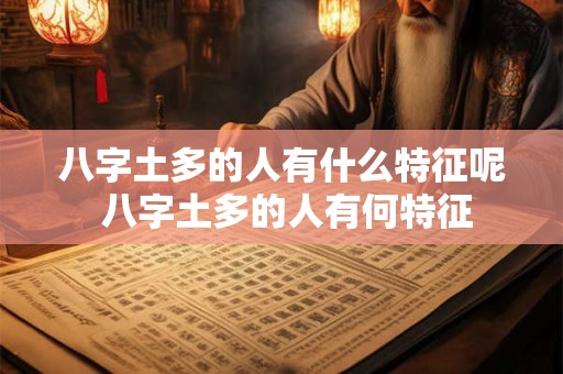 八字土多的人有什么特征呢 八字土多的人有何特征