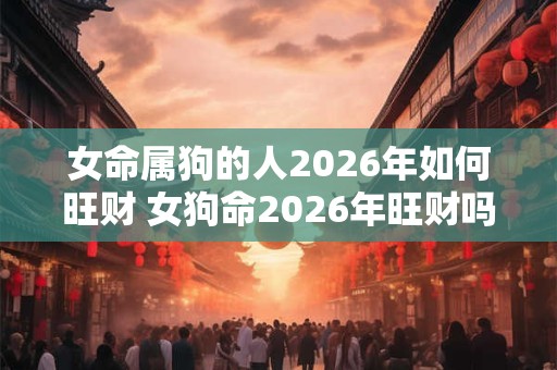 女命属狗的人2026年如何旺财 女狗命2026年旺财吗