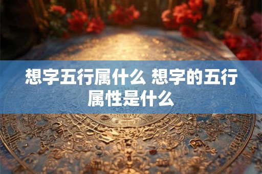 想字五行属什么 想字的五行属性是什么