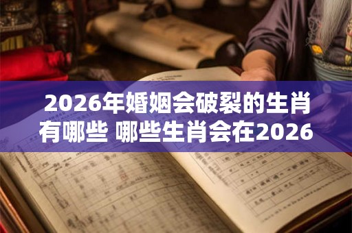 2026年婚姻会破裂的生肖有哪些 哪些生肖会在2026年离婚