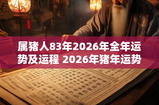 属猪人83年2026年全年运势及运程 2026年猪年运势如何 属猪人83年2026年全年运势及运程 2026年猪年运势如何