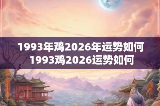 1993年鸡2026年运势如何 1993鸡2026运势如何