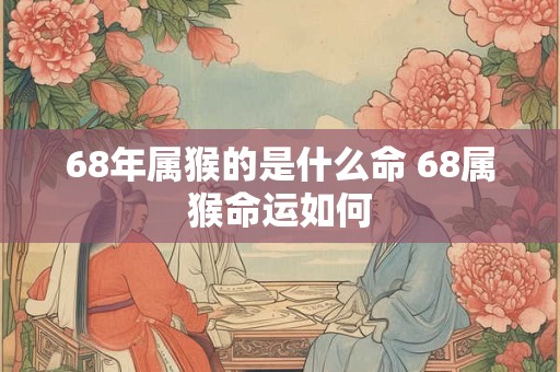 68年属猴的是什么命 68属猴命运如何 68年属猴的是什么命 68属猴命运如何