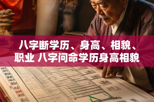 八字断学历、身高、相貌、职业 八字问命学历身高相貌职业