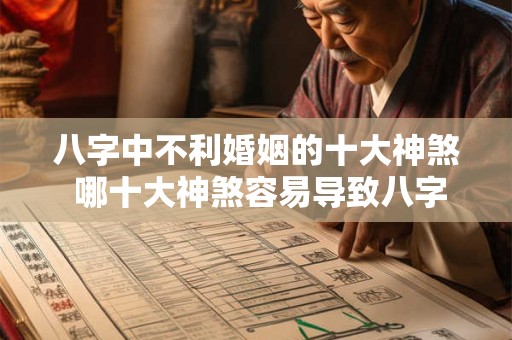 八字中不利婚姻的十大神煞 哪十大神煞容易导致八字婚姻不顺 八字中不利婚姻的十大神煞 哪十大神煞容易导致八字婚姻不顺