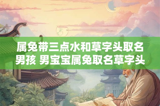 属兔带三点水和草字头取名男孩 男宝宝属兔取名草字头加三点水 属兔带三点水和草字头取名男孩 男宝宝属兔取名草字头加三点水