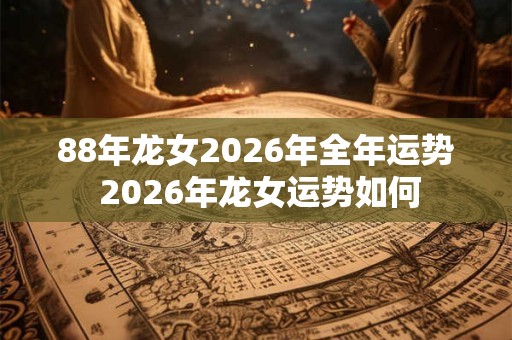 88年龙女2026年全年运势 2026年龙女运势如何