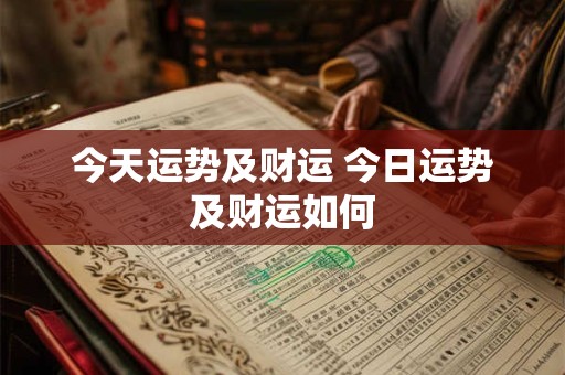 今天运势及财运 今日运势及财运如何 今天运势及财运 今日运势及财运如何