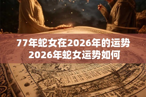 77年蛇女在2026年的运势 2026年蛇女运势如何