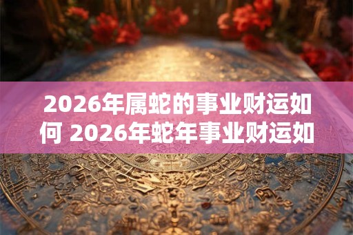 2026年属蛇的事业财运如何 2026年蛇年事业财运如何