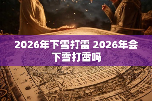 2026年下雪打雷 2026年会下雪打雷吗 2026年下雪打雷 2026年会下雪打雷吗