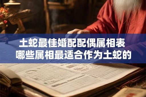 土蛇最佳婚配配偶属相表 哪些属相最适合作为土蛇的配偶