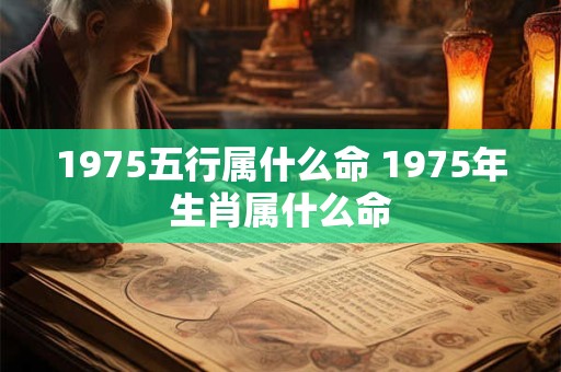 1975五行属什么命 1975年生肖属什么命